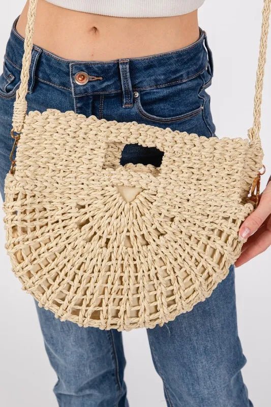Fame Braided Semi Circle Tote Bag - Bela Fils BoutiqueBela Fils Boutique